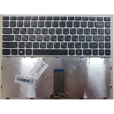 Клавиатура для ноутбука Lenovo IdeaPad G40-30 G40-45 G40-70 G40-70m Z40-70 Z40-75 G40-80 Flex 2-14 серебряная рамка