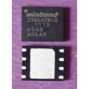 Микросхема памяти W25Q64DWIG QFN-8 1.8V